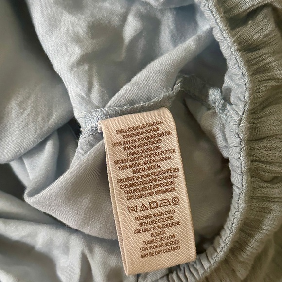 Free people Runway Crochet sleeve Top size Small Blue/grey color - Picture 8 of 9